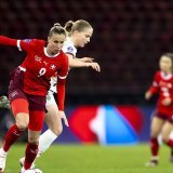 Ana-Maria Crnogorcevic et les Suissesses face à une tâche ardue ce mardi en Norvège. KEYSTONE/TIL BUERGY